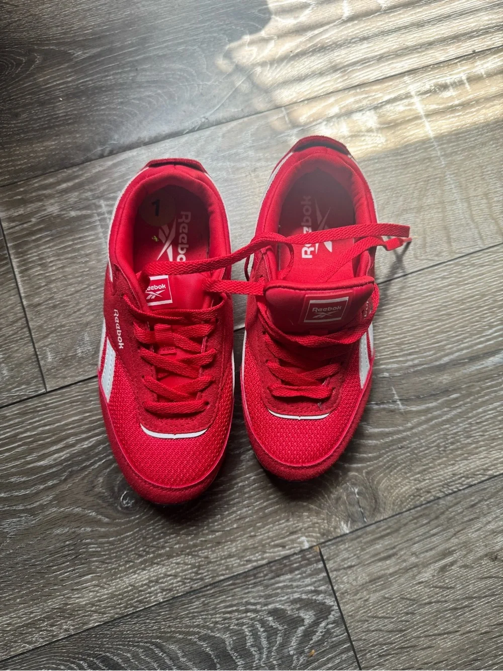 Reebok Kids Red and White Retro Sneakers